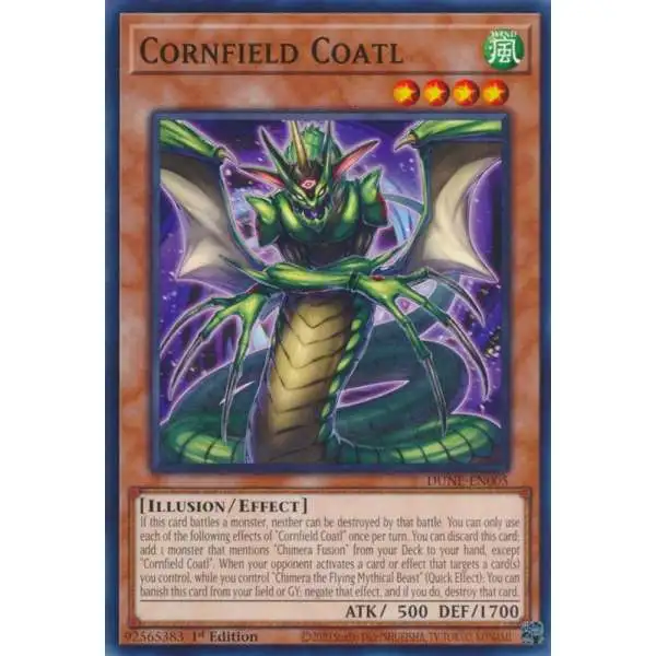 YuGiOh Trading Card Game Duelist Nexus Common Cornfield Coatl DUNE-EN005