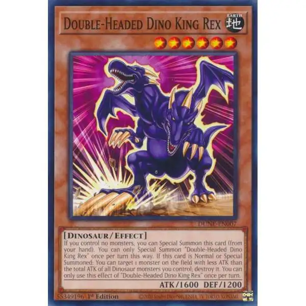 YuGiOh Trading Card Game Duelist Nexus Common Double-Headed King Rex DUNE-EN007