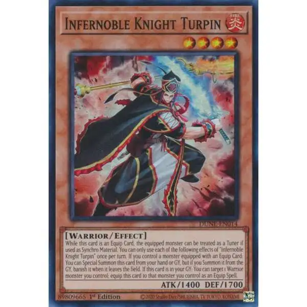 YuGiOh Trading Card Game Duelist Nexus Super Rare Infernoble Knight Turpin DUNE-EN014