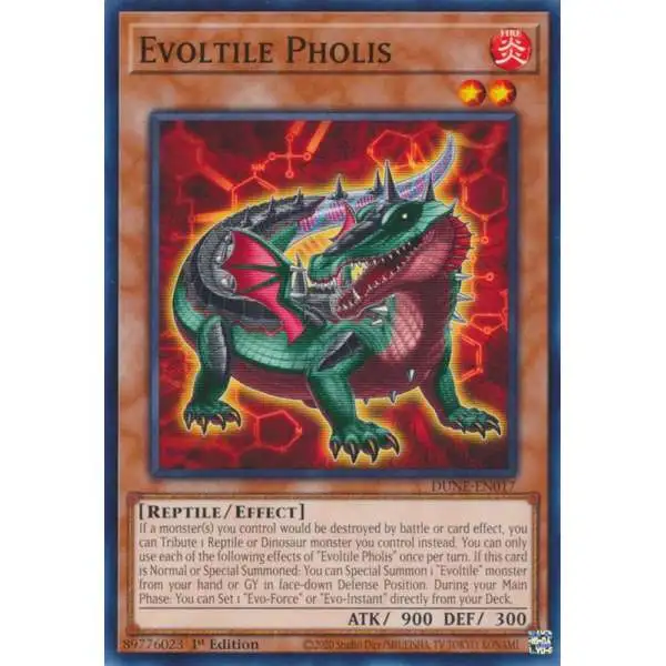 YuGiOh Trading Card Game Duelist Nexus Common Evoltile Pholis DUNE-EN017