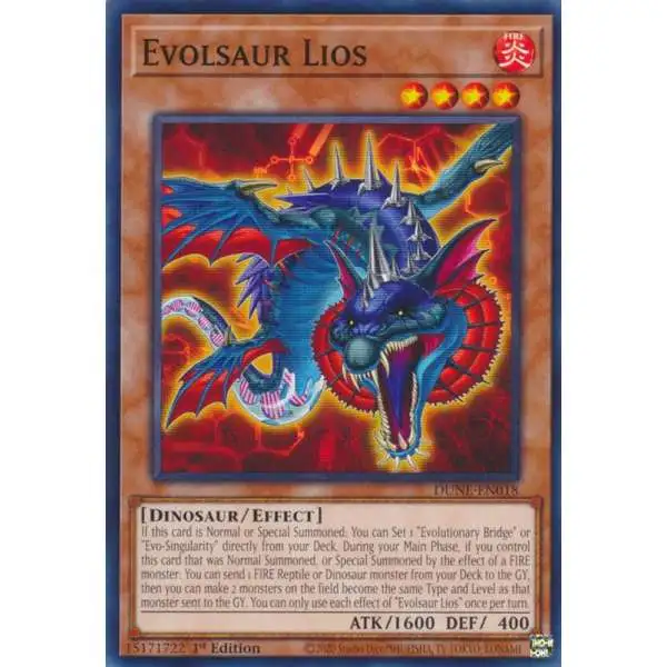 YuGiOh Trading Card Game Duelist Nexus Common Evolsaur Lios DUNE-EN018