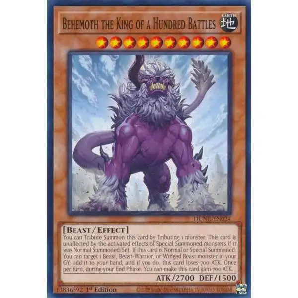 YuGiOh Trading Card Game Duelist Nexus Common Behemoth the King of a Hundred Battles DUNE-EN024