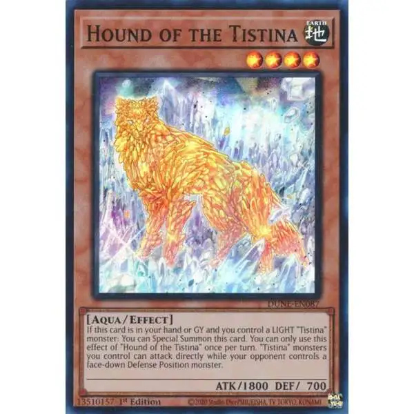YuGiOh Trading Card Game Duelist Nexus Super Rare Hound of the Tistina DUNE-EN087