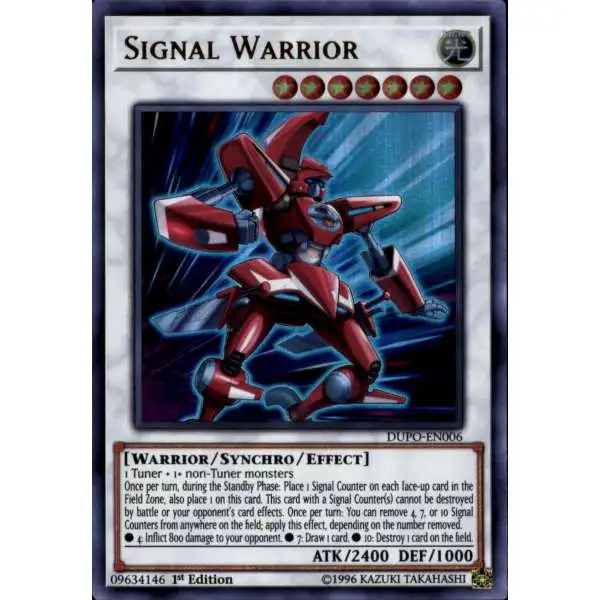 YuGiOh Duel Power Ultra Rare Signal Warrior DUPO-EN006