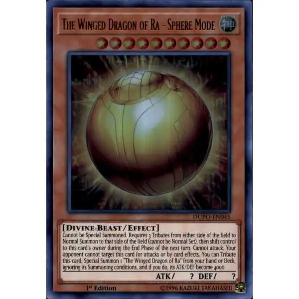 YuGiOh Duel Power Ultra Rare The Winged Dragon of Ra - Sphere Mode DUPO-EN045