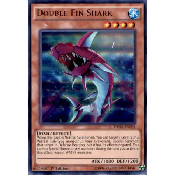 YuGiOh Duelist Saga Ultra Rare Double Fin Shark DUSA-EN001