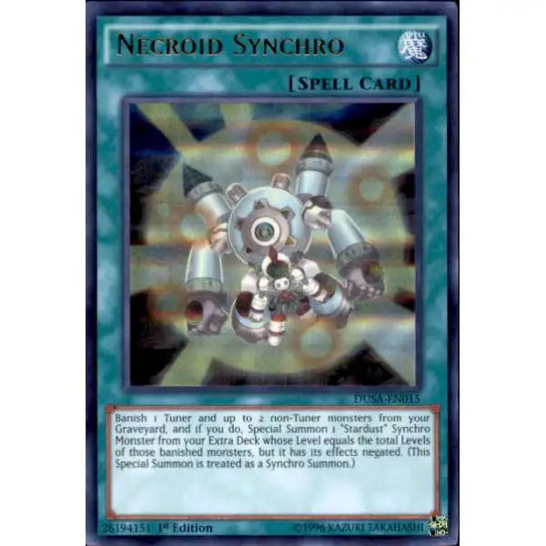 YuGiOh Duelist Saga Ultra Rare Necroid Synchro DUSA-EN015