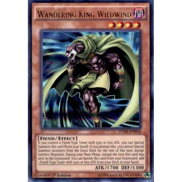 YuGiOh Duelist Saga Ultra Rare Wandering King Wildwind DUSA-EN016