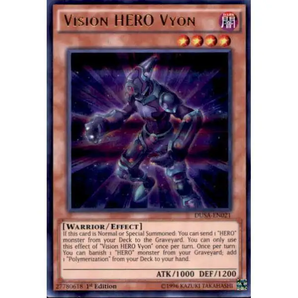 YuGiOh Duelist Saga Ultra Rare Vision HERO Vyon DUSA-EN021