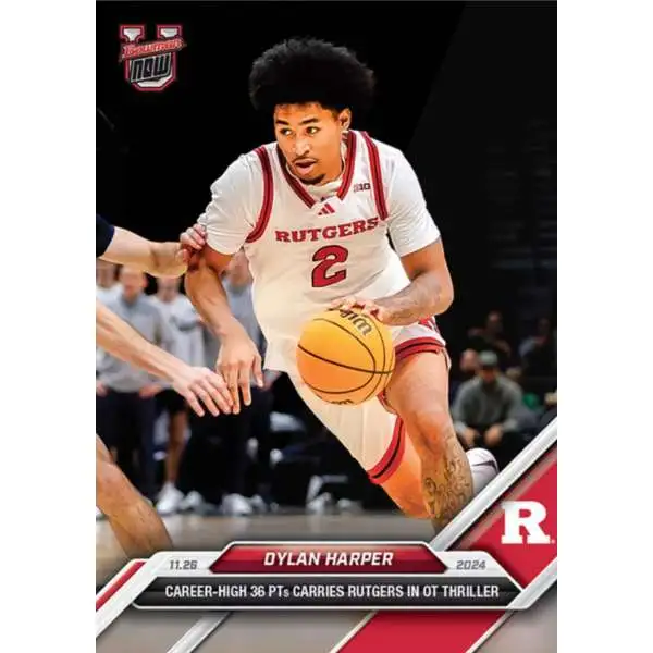 NCAA Rutgers Scarlet Knights 2024-25 Bowman U NOW Basketball Dylan Harper #18