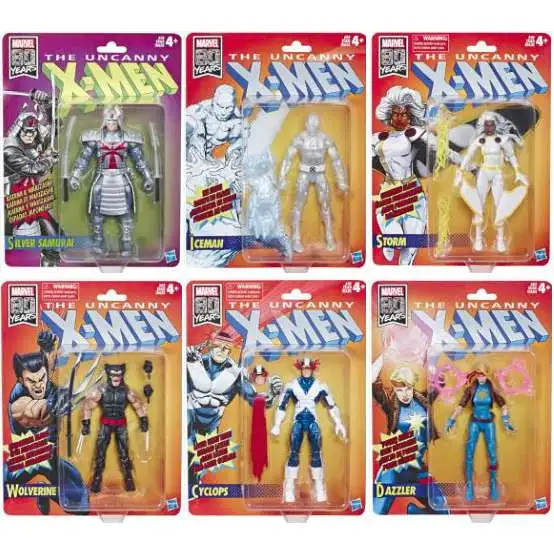 X-Men Marvel Legends Retro Series Marvel Legends Vintage (Retro) Series Set of 6 Action Figures