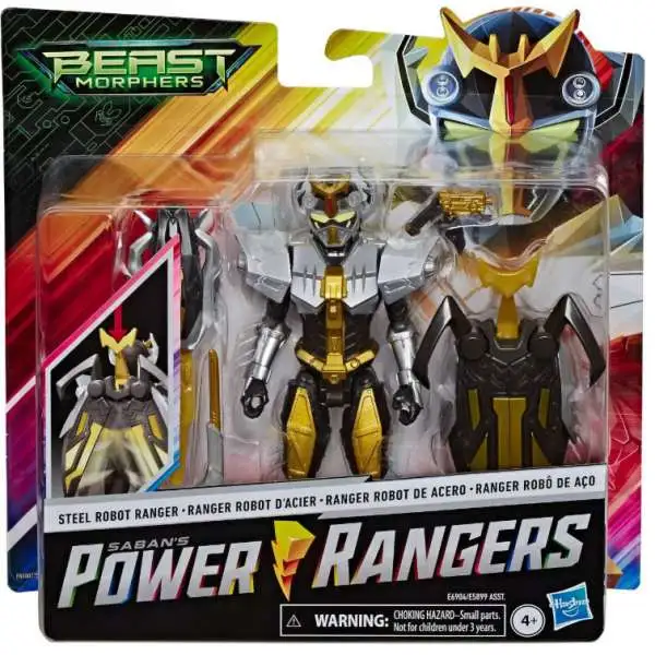 Power Rangers Beast Morphers Deluxe Steel Robot Ranger Action Figure