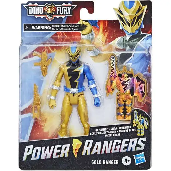 Power Rangers Dino Fury Gold Ranger Action Figure