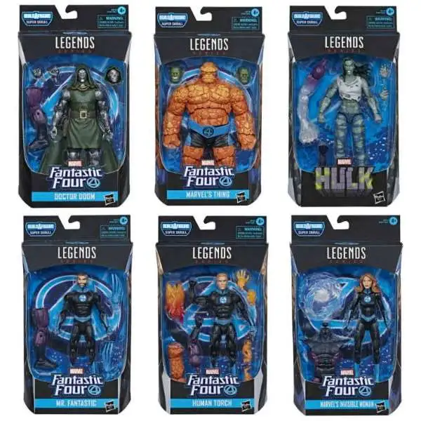 Fantastic Four Marvel Legends Super Skrull Series Set of 6 Action Figures