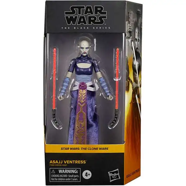 Star Wars Clone Wars Black Series Wave 4 Asajj Ventress Action Figure