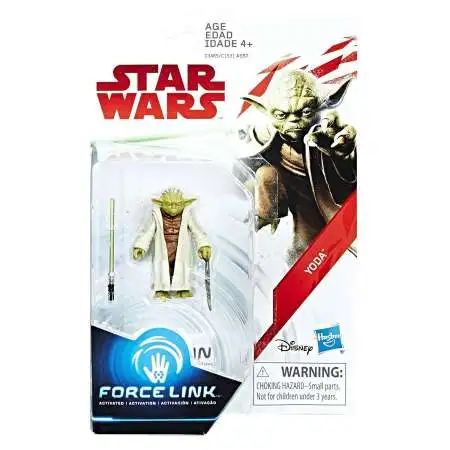 Star Wars Revenge of the Sith Force Link Teal Series Wave 2 SWU Yoda Action Figure [Damaged Package]