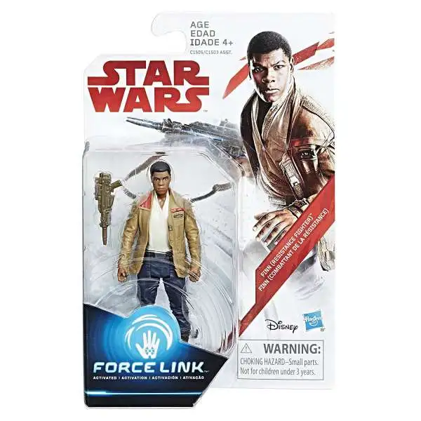 Star Wars The Last Jedi Force Link Orange Series Wave 1 Finn Action Figure [Resistance Fighter, Damaged Package]