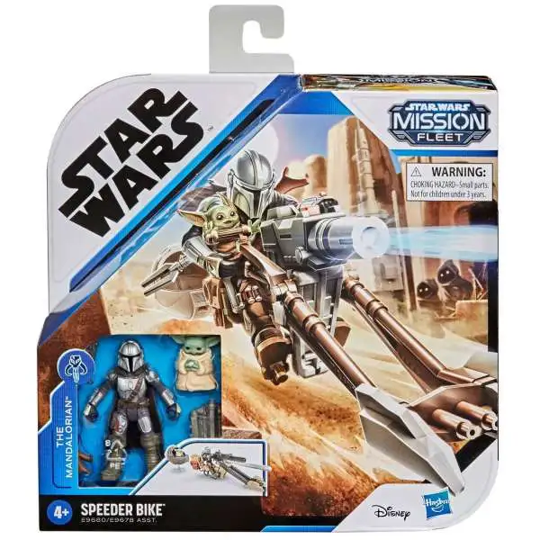 Star Wars Mission Fleet Expedition Child Speeder Bike with The Mandalorian Figure & Vehicle