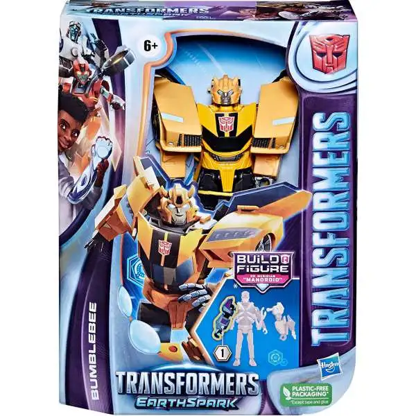 Transformers Earthspark Bumblebee Deluxe Action Figure [Build Dr. Meridian "Mandroid" Piece!]