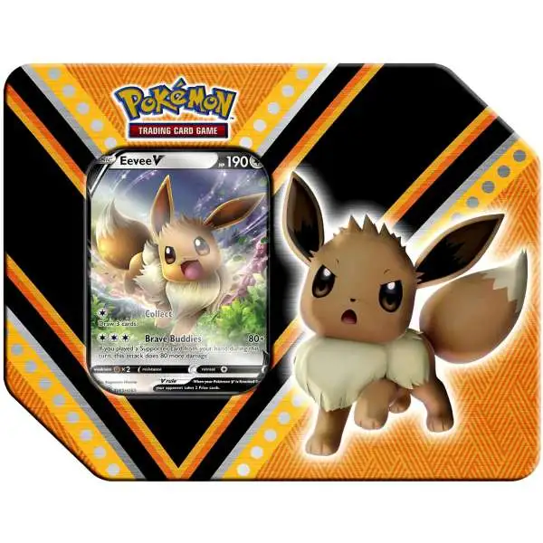 Pokemon V Powers Eevee V Tin Set [5 Booster Packs & Promo Card]