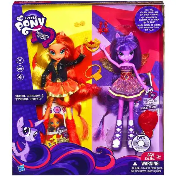 My Little Pony Equestria Girls 9 Inch Basic Twilight Sparkle & Sunset Shimmer Doll 2-Pack [Damaged Package]