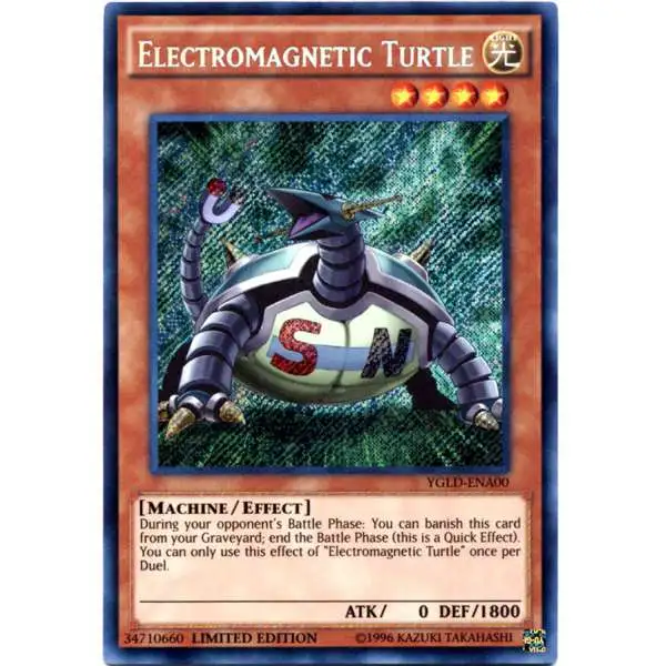 YuGiOh Yugi's Legendary Decks Secret Rare Electromagnetic Turtle YGLD-ENA00