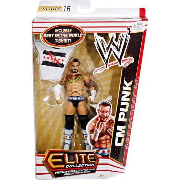 WWE Wrestling Elite Collection Series 16 CM Punk Action Figure [Best in the World T-Shirt]