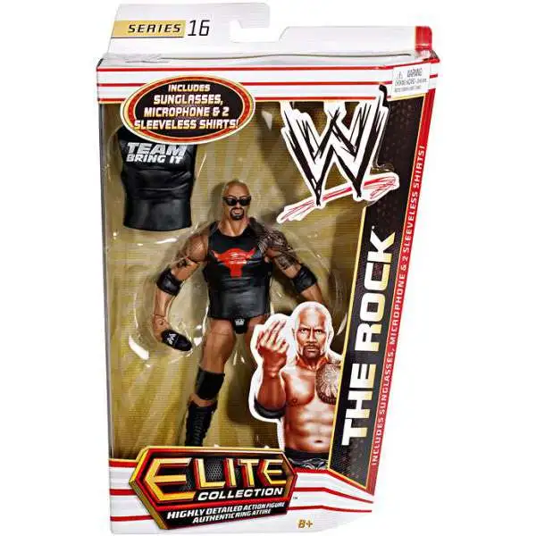 WWE Wrestling Elite Collection Series 16 The Rock Action Figure [Sunglasses, Microphone & 2 Sleeveless Shirts]