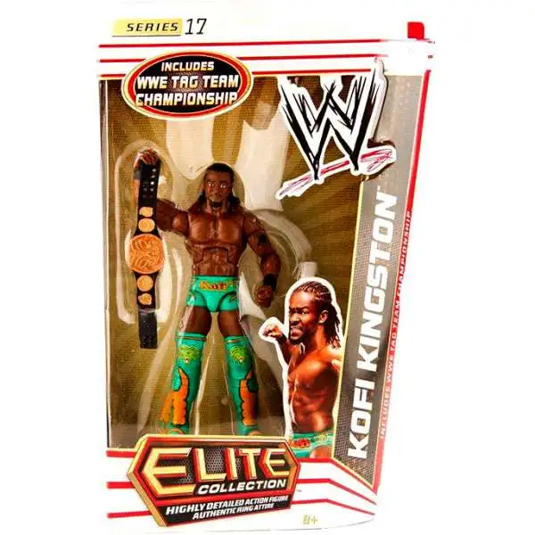 WWE Wrestling Elite Collection Series 17 Kofi Kingston Action Figure [WWE Tag Team Championship Belt]