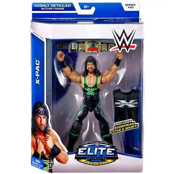 WWE Wrestling Elite Collection Series 33 X-Pac Action Figure [European Title & Shirt]