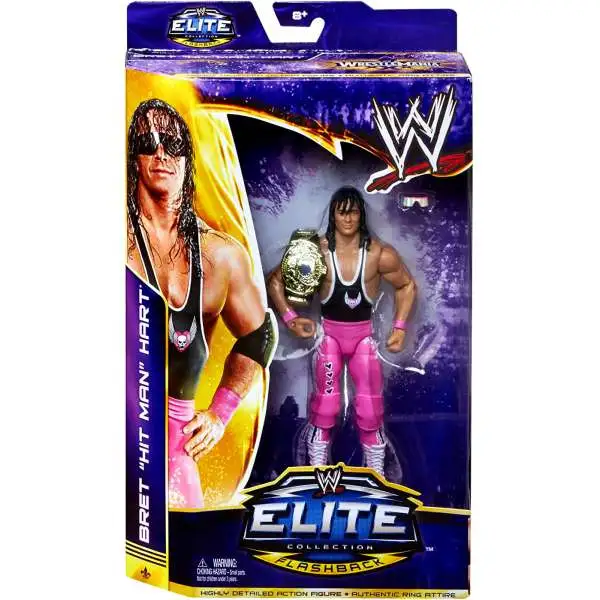 WWE Wrestling Elite Collection Flashback Bret "Hit Man" Hart Action Figure [Damaged Package]