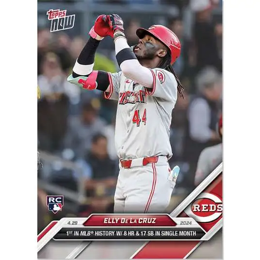 MLB Cincinatti Reds 2024 NOW Baseball Elly De La Cruz #135 [Rookie, 1st in MLB History with 8 HR & 17 SB in Single Month]
