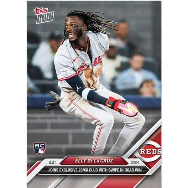 MLB Cincinatti Reds 2024 NOW Baseball Elly De La Cruz #577 [Rookie, Joins Exclusive 20/60 Club with Swipe in Road Win]
