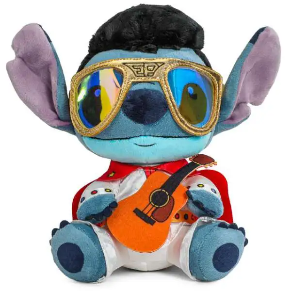 Disney Lilo & Stitch Phunny Elvis Stitch 7.5-Inch Plush [White Jumpsuit]