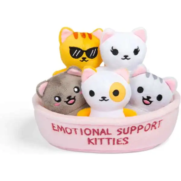 Emotional Support Kitties 8 Plush Set