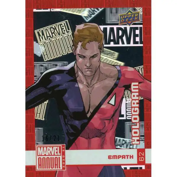 2020-21 Marvel Annual 16/21 Empath #62 [Hologram]