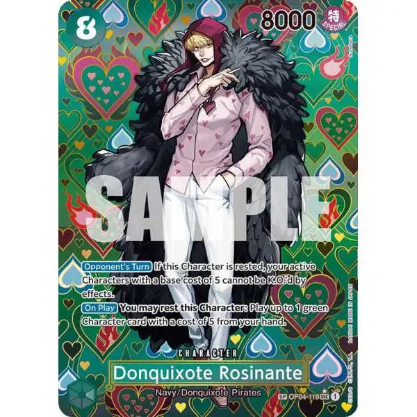 One Piece Trading Card Game Emperors in the New World Secret Rare Donquixote Rosinante OP04-119 [SP]