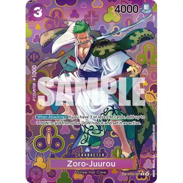 One Piece Trading Card Game Emperors in the New World Rare Zoro-Juurou OP05-067 [SP]