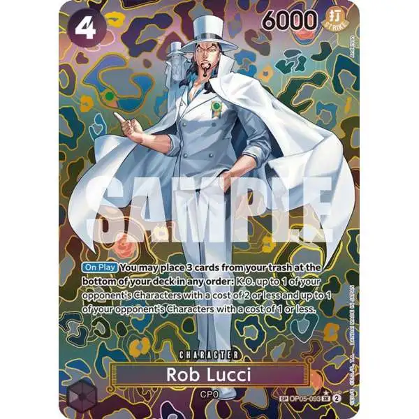 One Piece Trading Card Game Emperors in the New World Super Rare Rob Lucci OP05-093 [SP]