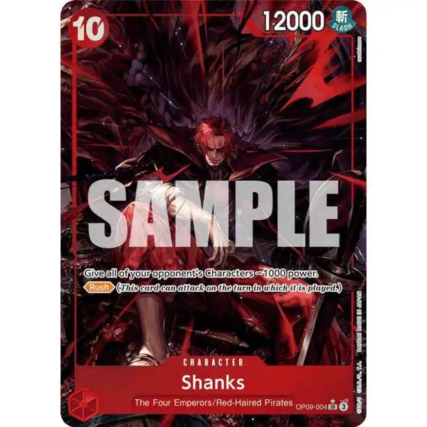 One Piece Trading Card Game Emperors in the New World Super Rare Shanks OP09-004 [Alternate Art]