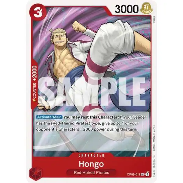 One Piece Trading Card Game Emperors in the New World Uncommon Hongo OP09-011