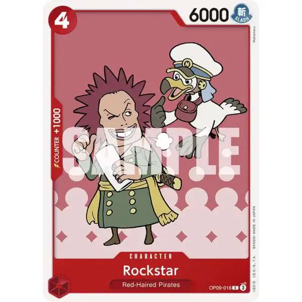 One Piece Trading Card Game Emperors in the New World Common Rockstar OP09-016