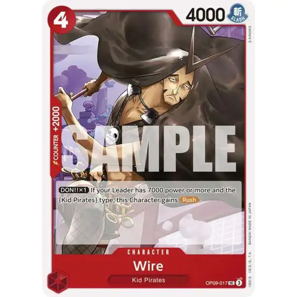 One Piece Trading Card Game Emperors in the New World Uncommon Wire OP09-017