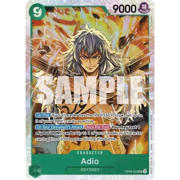 One Piece Trading Card Game Emperors in the New World Super Rare Adio OP09-023