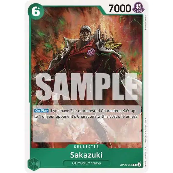 one piece tcg sakazuki deck OP02-099 :: Super Rare Alternative Art Card 1 cost during this turn. OP12 Sakazuki Deck list -