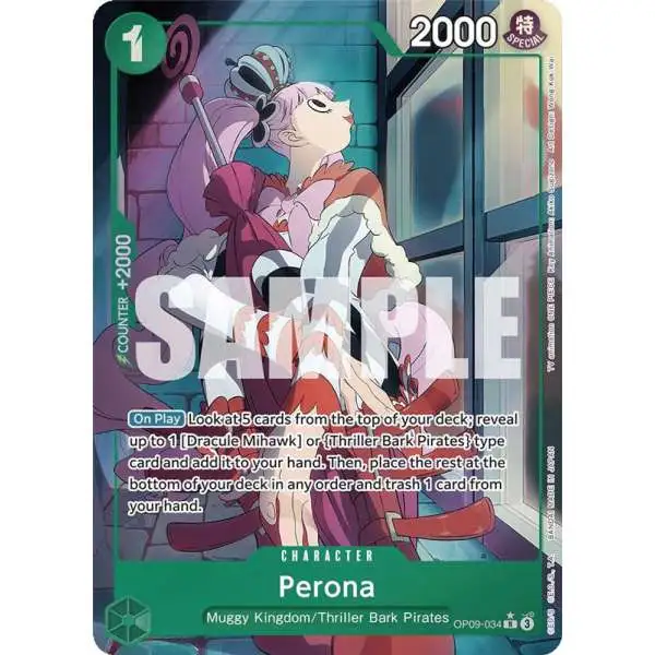 One Piece Trading Card Game Emperors in the New World Rare Perona OP09-034 [Parallel]