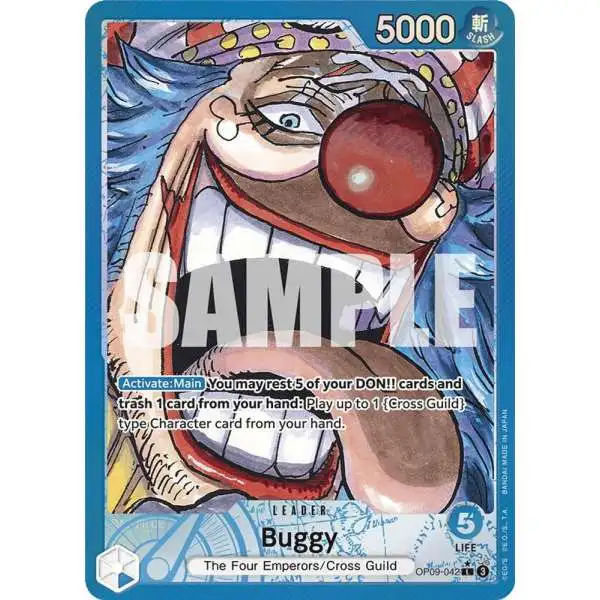 One Piece Trading Card Game Emperors in the New World Leader Buggy OP09-042 [Parallel]