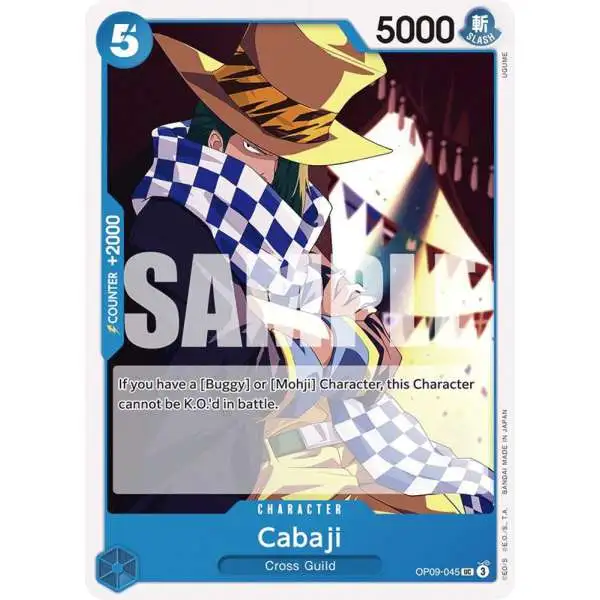 One Piece Trading Card Game Emperors in the New World Uncommon Cabaji OP09-045