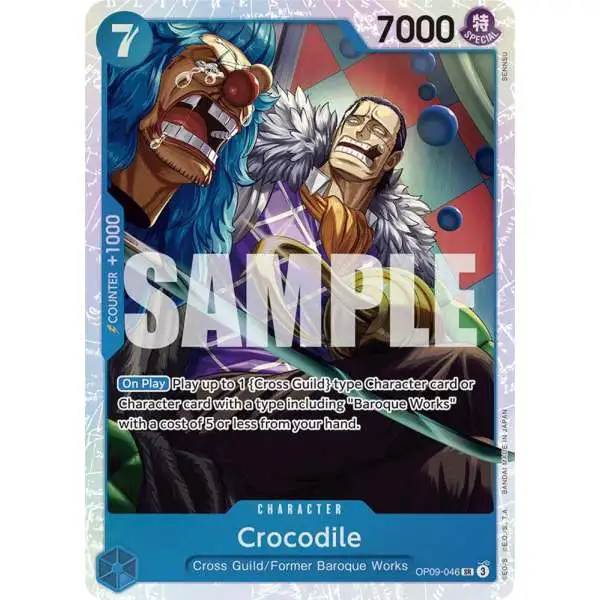 One Piece Trading Card Game Emperors in the New World Super Rare Crocodile OP09-046