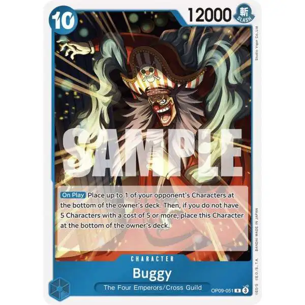 One Piece Trading Card Game Emperors in the New World Rare Buggy OP09-051